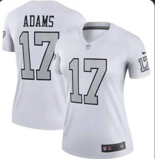 Women's Las Vegas Raiders #17 Davante Adams White Color Rush Limited Stitched Jersey Dzhi-0